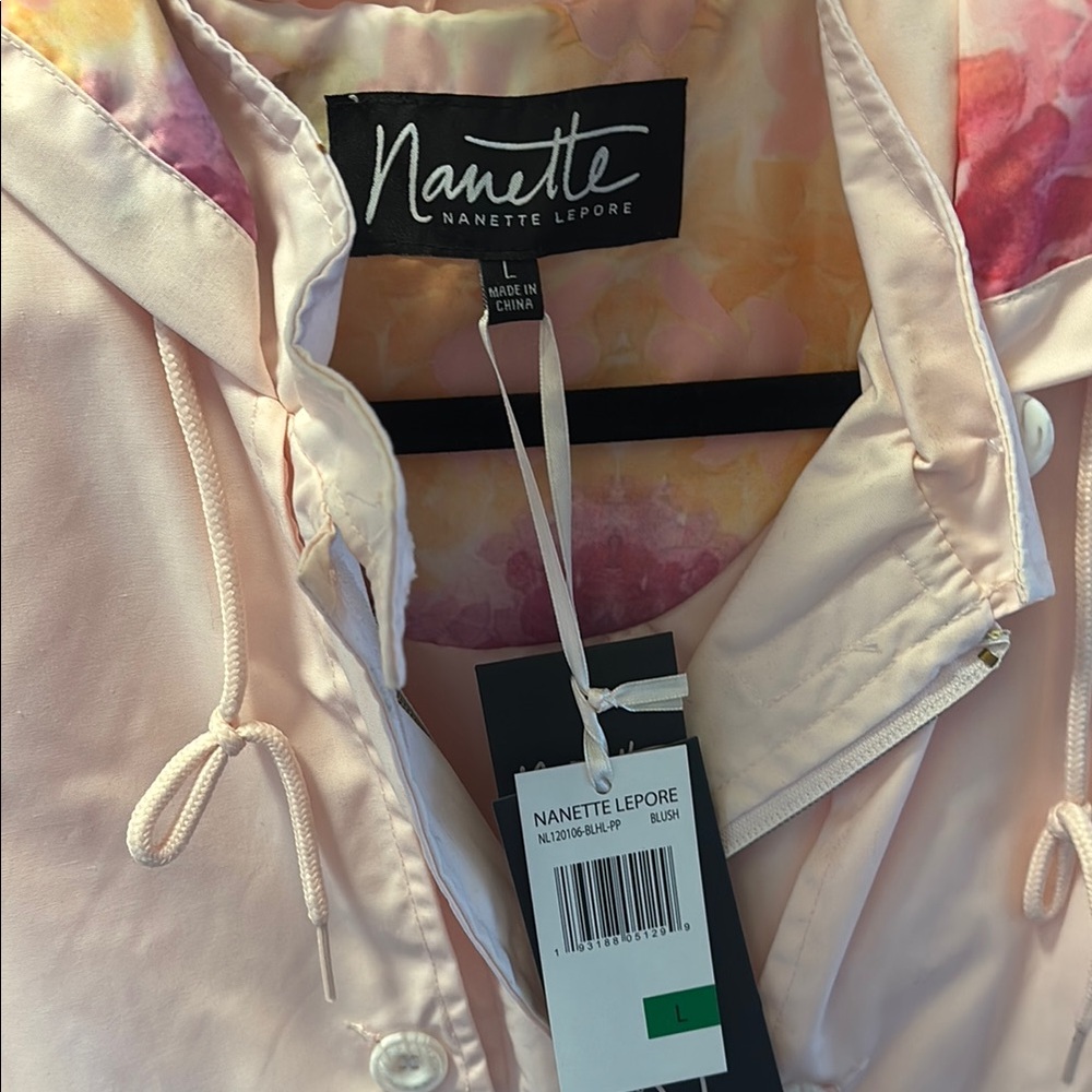 Nanette Lepore Light Pink Hooded Jacket